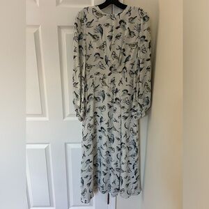 LELA ROSE bird patterned dress